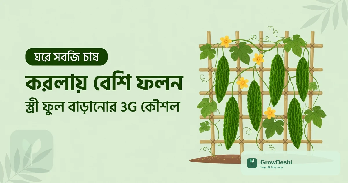 করলায় বেশি ফলন: স্ত্রী ফুল বাড়ানোর কৌশল