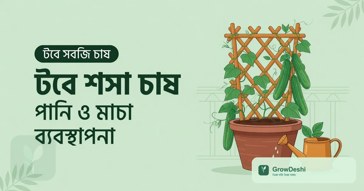 টবে শসা চাষ: পানি ও মাচা ব্যবস্থাপনা
