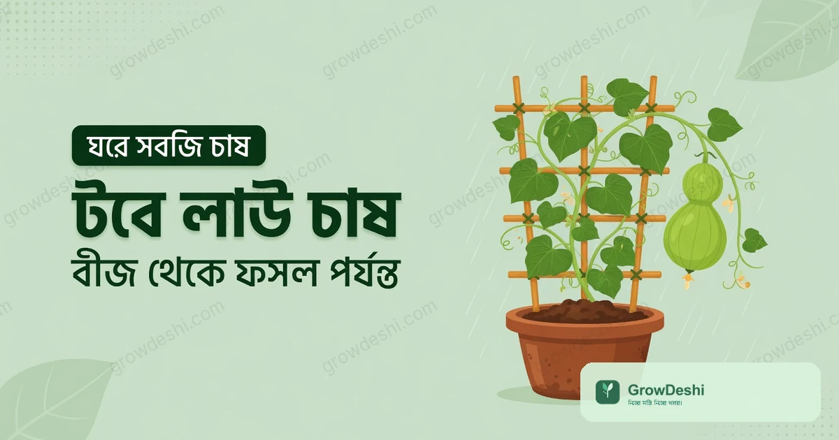 টবে লাউ চাষ পদ্ধতি: বর্ষায় বীজ থেকে ফসল পর্যন্ত পূর্ণ গাইড