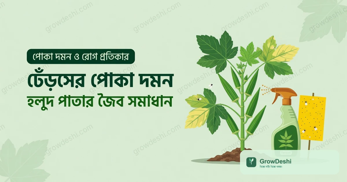 ঢেঁড়সের পোকা দমন ও পাতা হলুদ হওয়ার সমাধান