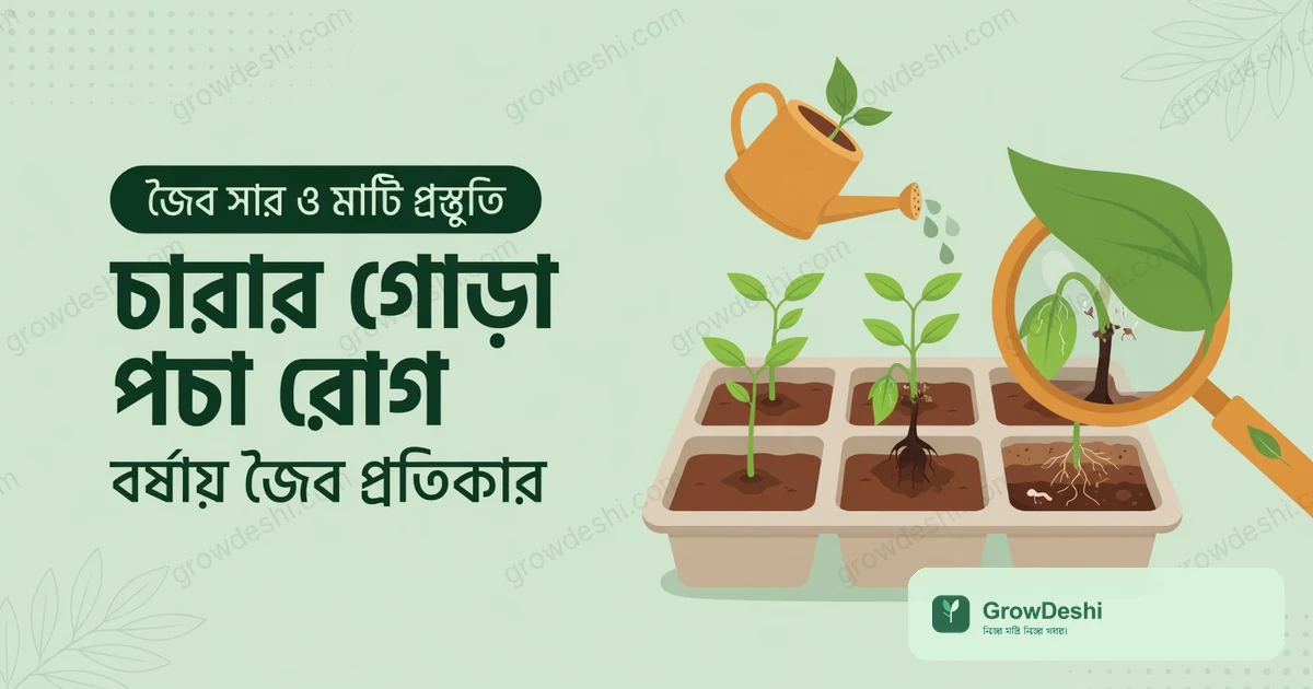 গোড়া পচা রোগ: বর্ষায় চারা বাঁচানোর প্রতিরোধ ও জৈব প্রতিকার