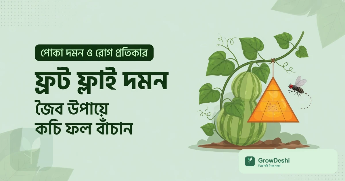 ফ্রুট ফ্লাই দমন: লাউ-করলার কচি ফল বাঁচান