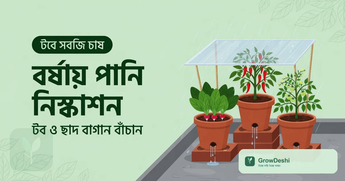 বর্ষায় টব ও ছাদ বাগানে পানি নিষ্কাশন