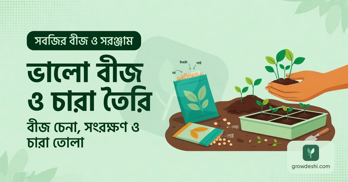 ভালো বীজ চেনা, সংরক্ষণ ও চারা তৈরি: সম্পূর্ণ গাইড — GrowDeshi