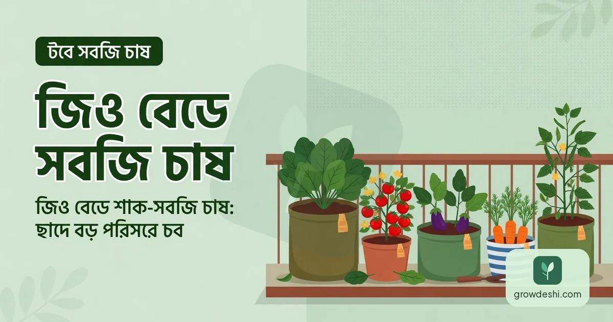 জিও বেডে শাক-সবজি চাষ: ছাদে বড় পরিসরে চাষ — GrowDeshi