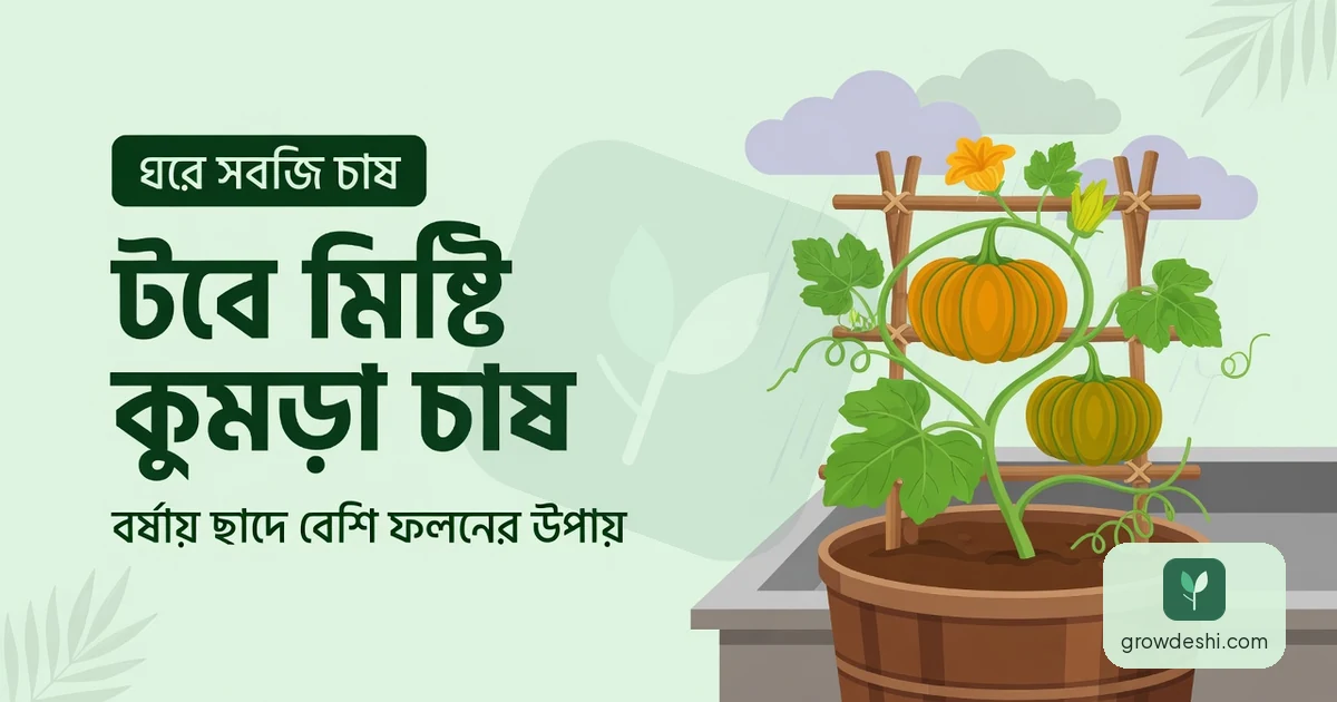 টবে মিষ্টি কুমড়া চাষ: বর্ষায় ছাদে ফলন বাড়ানোর উপায়