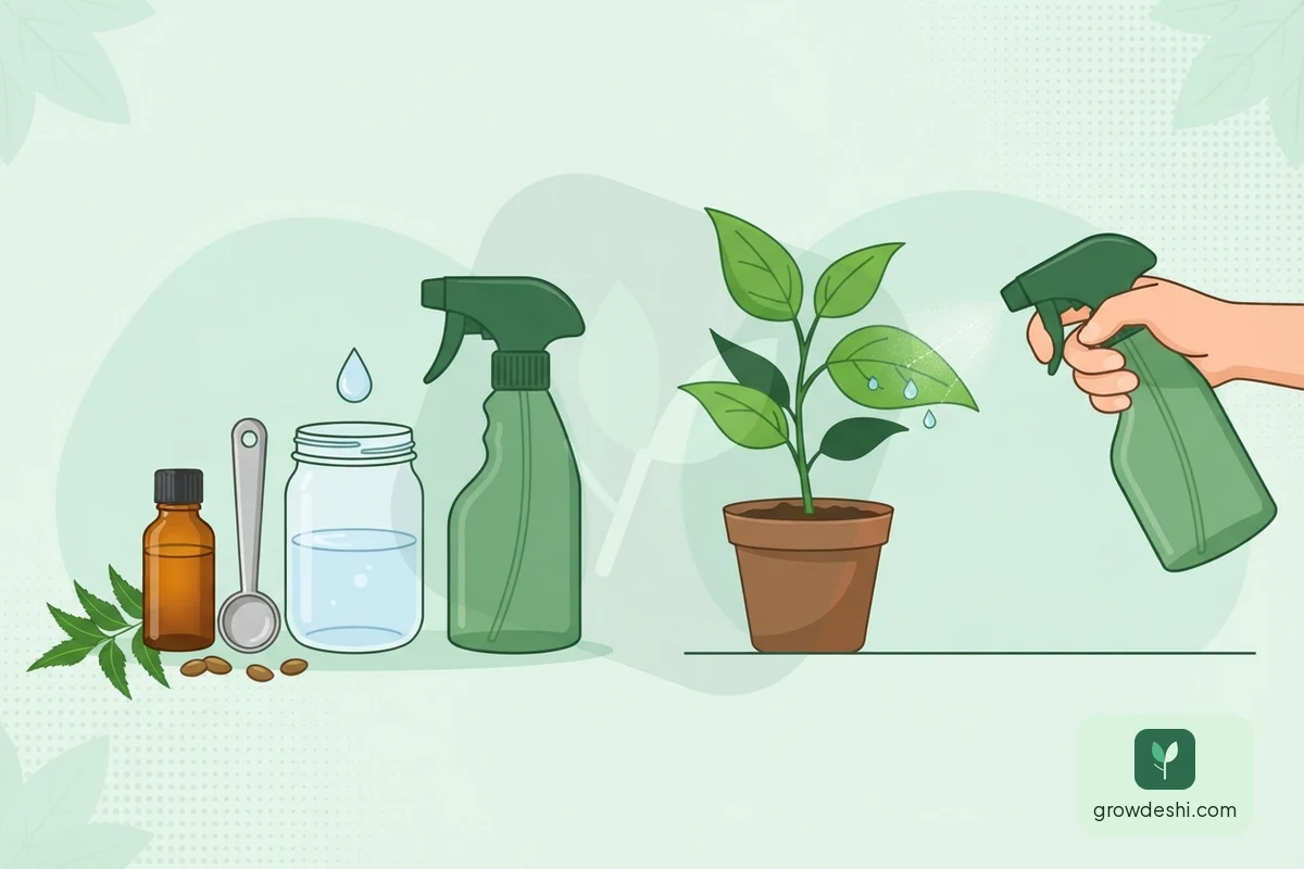 নিম তেল স্প্রে বানানো ও ব্যবহারের সঠিক নিয়ম — GrowDeshi
