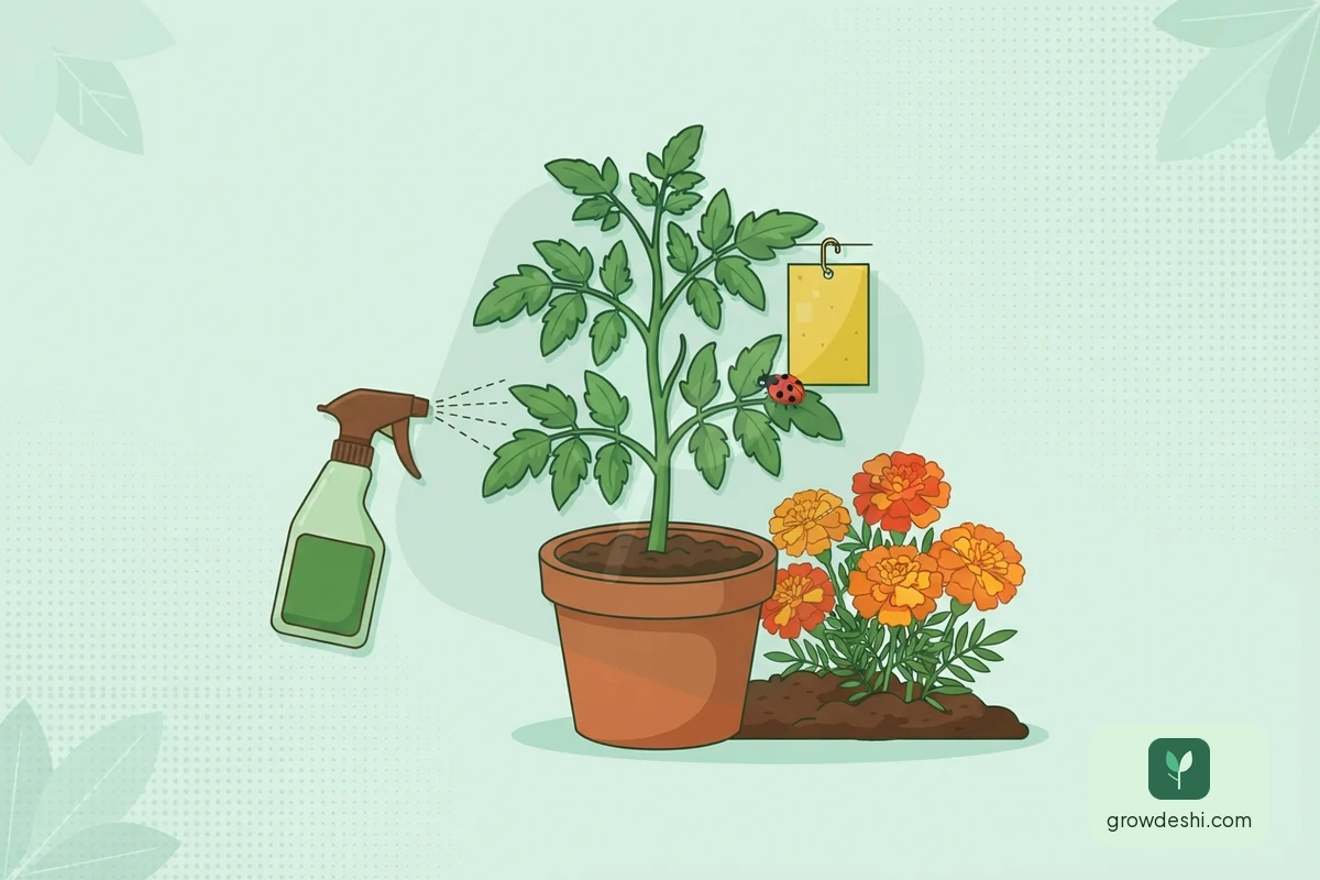 বিষ ছাড়া বাগানের পোকা দমন — সম্পূর্ণ জৈব গাইড — GrowDeshi