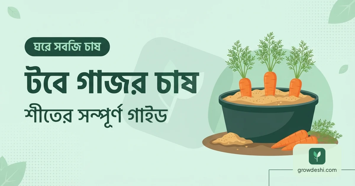 টবে গাজর চাষ: শীতে ছাদ-বারান্দায় সম্পূর্ণ গাইড — GrowDeshi