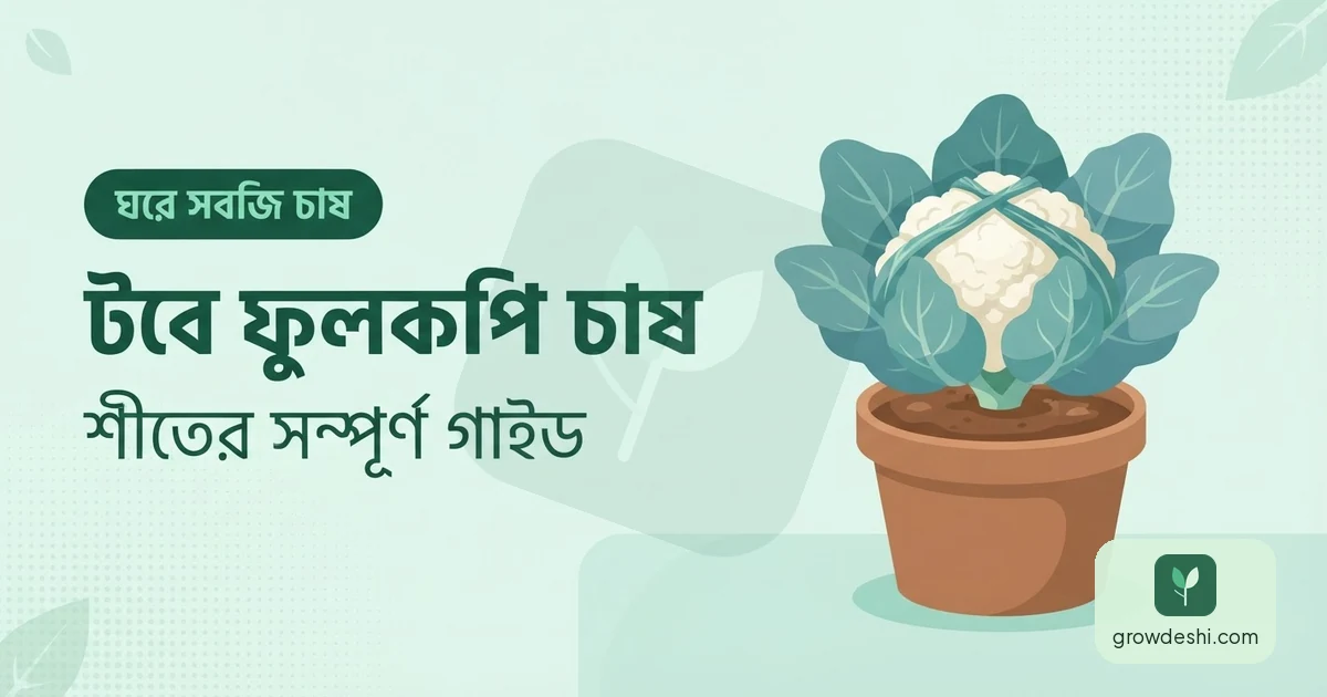 টবে ফুলকপি চাষ: শীতে ছাদ-বারান্দায় সম্পূর্ণ গাইড — GrowDeshi