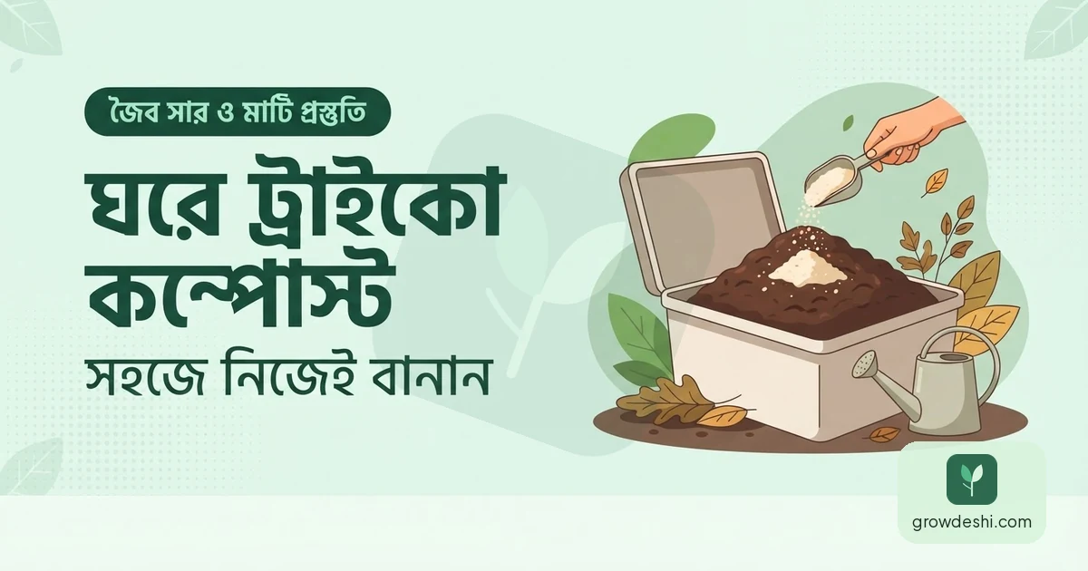 ঘরেই ট্রাইকো কম্পোস্ট তৈরি — সহজ ধাপে ধাপে নিয়ম — GrowDeshi