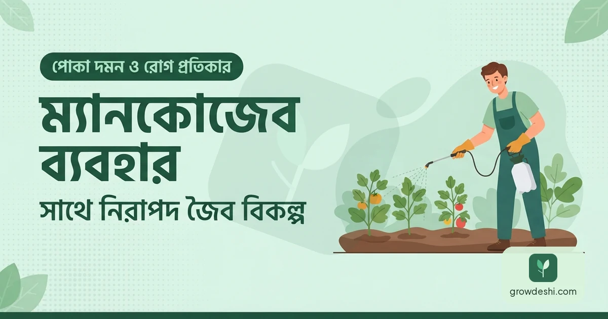 ম্যানকোজেব / ম্যানসার কীভাবে ও কখন ব্যবহার করবেন — সাথে জৈব বিকল্প — GrowDeshi