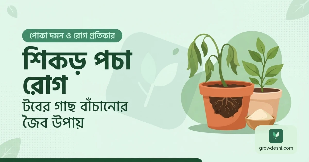 শিকড় পচা রোগ — টবের গাছ বাঁচানোর জৈব সমাধান — GrowDeshi