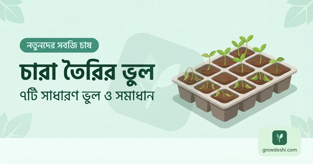 চারা তৈরির সময় ৭টি সাধারণ ভুল ও সহজ সমাধান — GrowDeshi