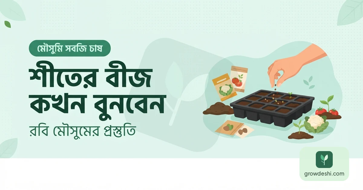 সেপ্টেম্বর–অক্টোবরে কোন সবজির বীজ বুনবেন — শীতের প্রস্তুতি — GrowDeshi