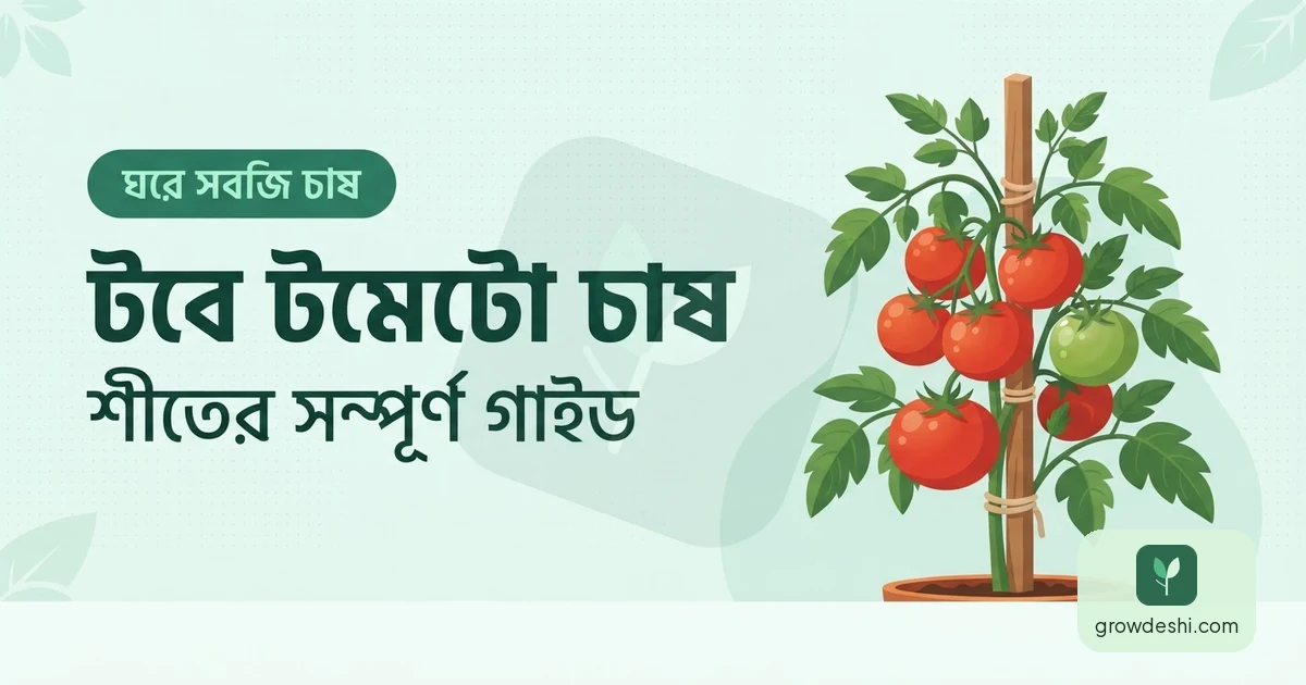 টবে টমেটো চাষ: শীতে ছাদ-বারান্দায় সম্পূর্ণ গাইড — GrowDeshi