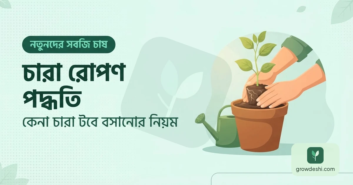 চারা রোপণ পদ্ধতি: কেনা চারা টবে বসানোর সঠিক নিয়ম — GrowDeshi