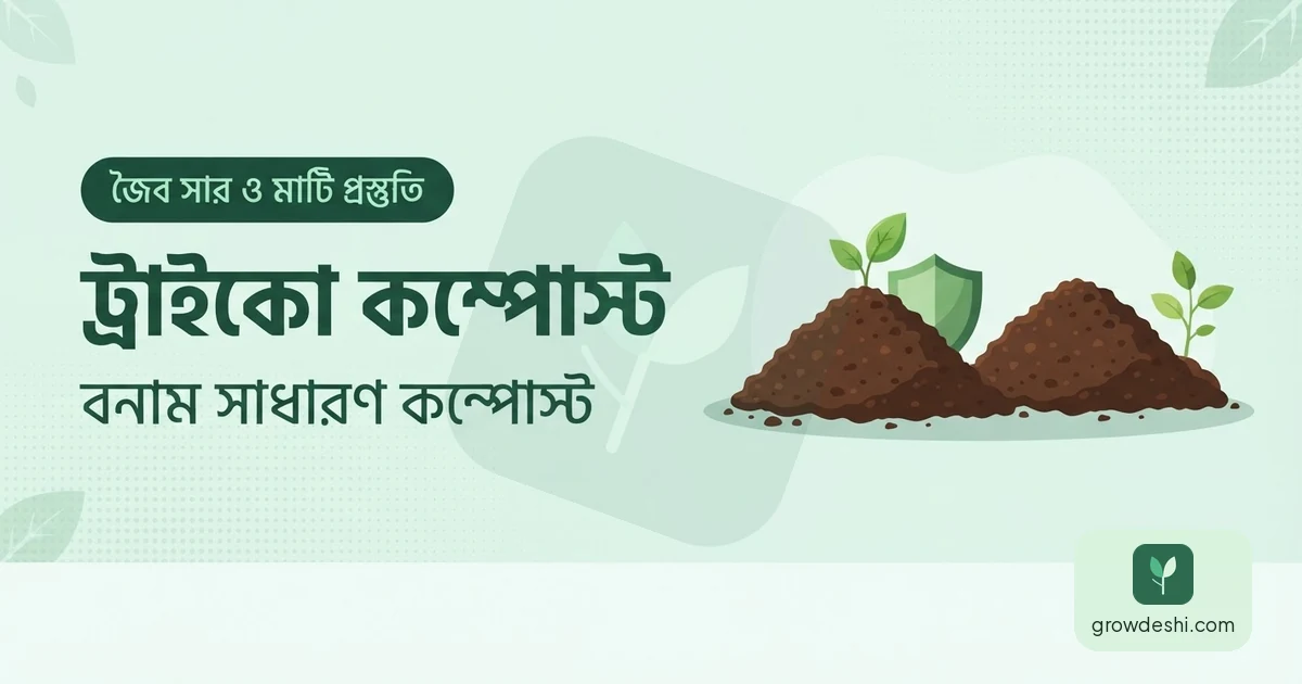 ট্রাইকো কম্পোস্ট বনাম সাধারণ কম্পোস্ট — পার্থক্য কী — GrowDeshi