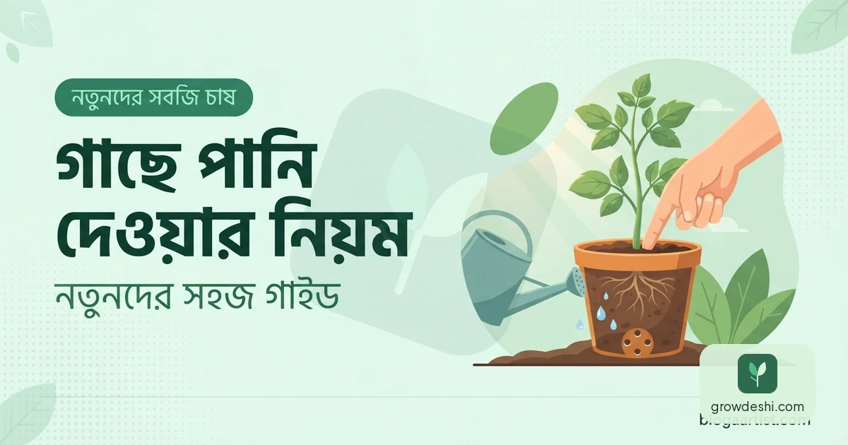 গাছে পানি দেওয়ার নিয়ম: নতুনদের সম্পূর্ণ সহজ গাইড — GrowDeshi