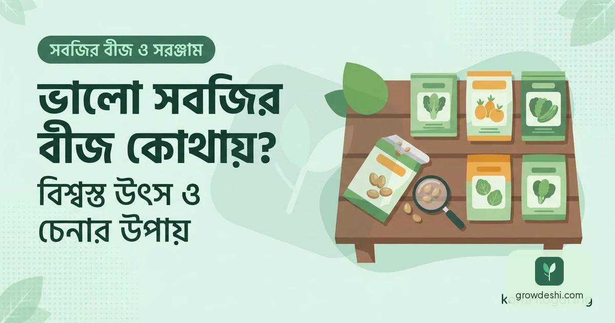 ভালো সবজির বীজ কোথায় পাবেন — বিশ্বস্ত উৎস ও চেনার উপায় — GrowDeshi