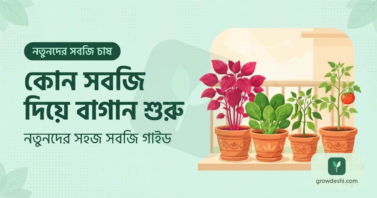 কোন সবজি দিয়ে বাগান শুরু করবেন — নতুনদের সহজ গাইড — GrowDeshi