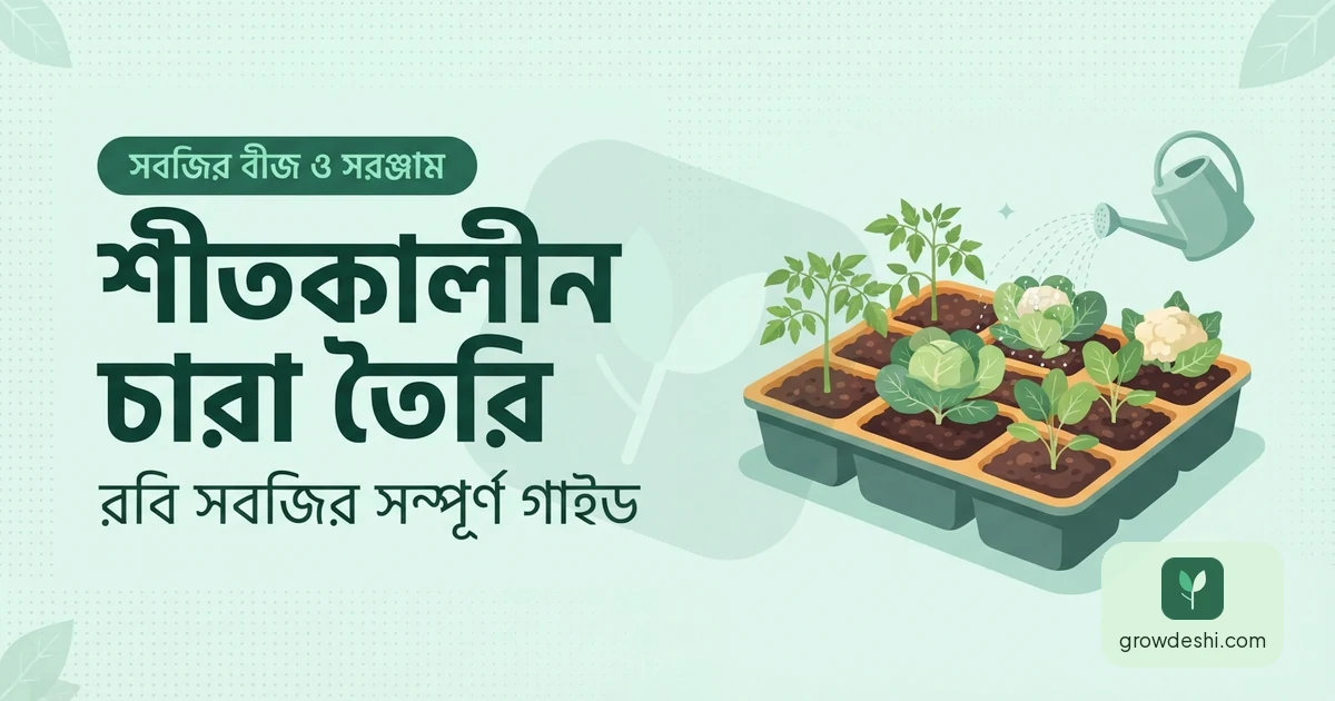 শীতকালীন চারা তৈরি: রবি সবজির বীজতলা ও যত্নের সম্পূর্ণ গাইড — GrowDeshi