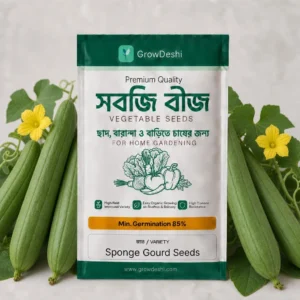 হাইব্রিড ধুন্দলের বীজ · F-1 (১৫টি বীজ) — Sponge Gourd Hybrid Seeds | GrowDeshi