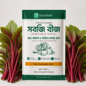 ডাঁটা শাকের বীজ · উন্নত দেশি জাত (১০ গ্রাম) — Stem Amaranth Seeds | GrowDeshi