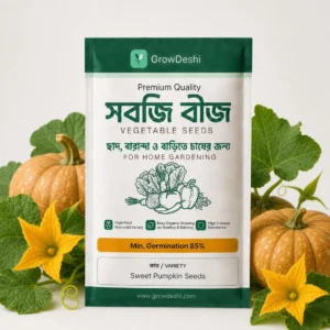 হাইব্রিড মিষ্টি কুমড়ার বীজ · F-1 (১৫টি বীজ) — Sweet Pumpkin Hybrid Seeds | GrowDeshi