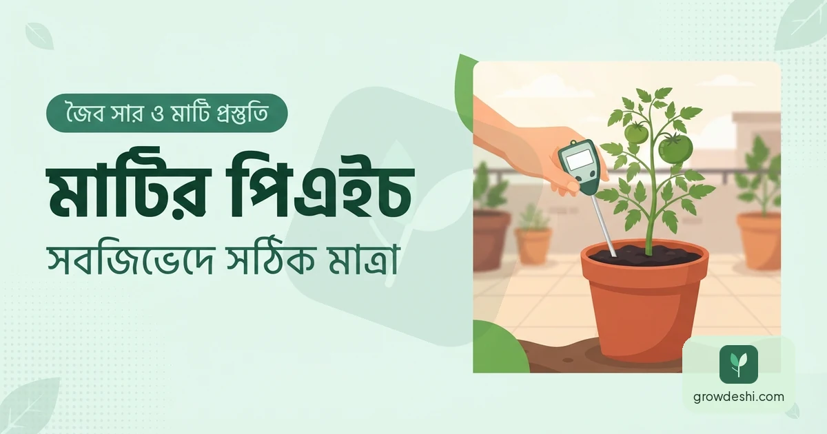 মাটির পিএইচ কত হওয়া উচিত — সবজিভেদে সঠিক মাত্রা ও মাপার নিয়ম — GrowDeshi