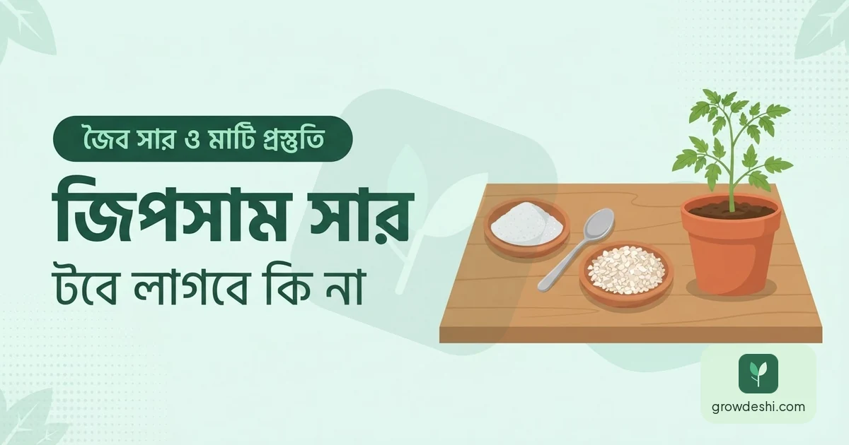 জিপসাম সার — টবের গাছে আদৌ লাগবে কি না — GrowDeshi