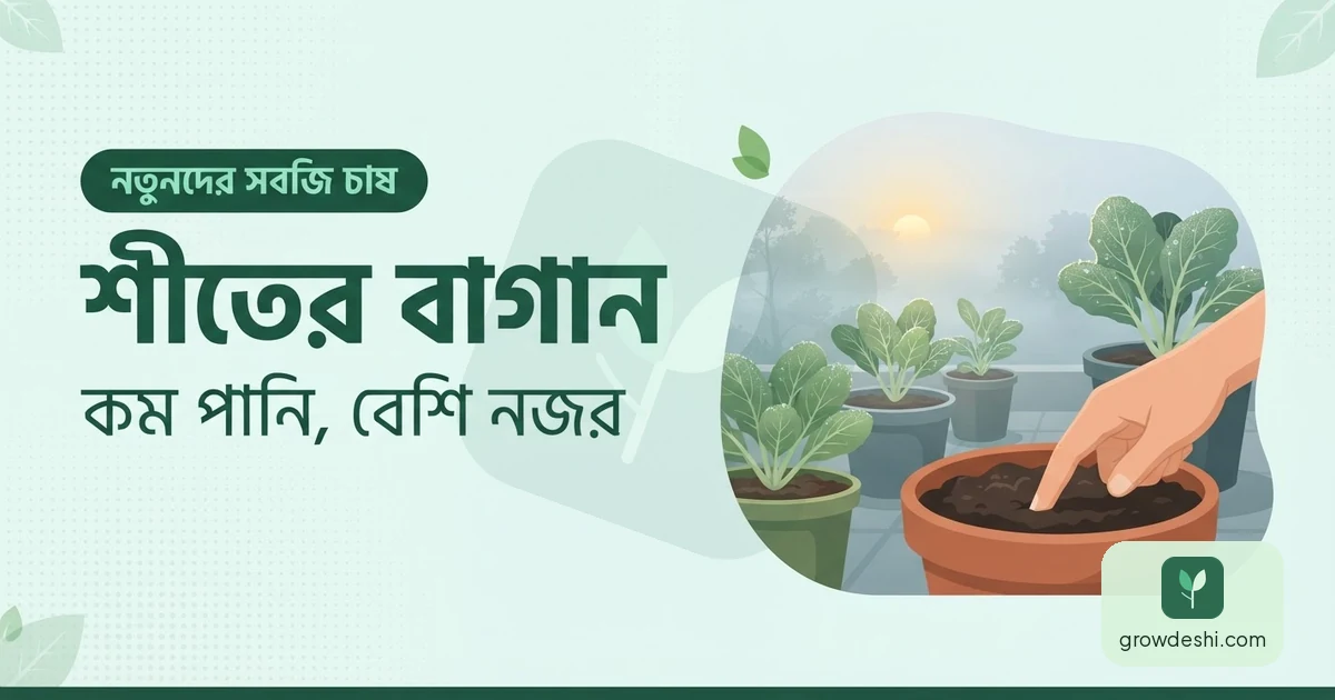 শীতে সবজি গাছের যত্ন — কম পানি, বেশি পর্যবেক্ষণ — GrowDeshi