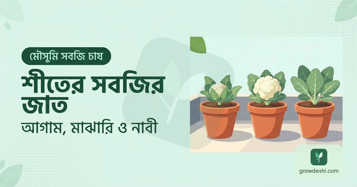 আগাম, মাঝারি ও নাবী জাত — শীতের সবজিতে কোনটা কখন — GrowDeshi